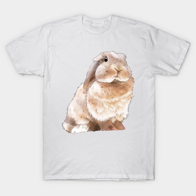 Sassy Cream Bunny T-Shirt by GambarGrace